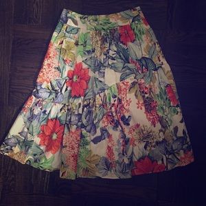 Floral midi skirt